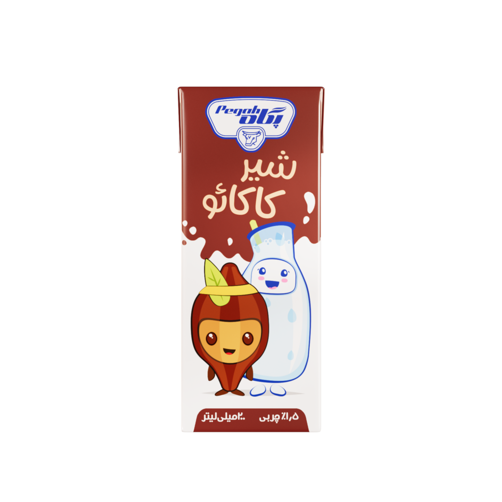 شیر کاکائو استریل پاکتی ۲۰۰ سی سی پگاه
